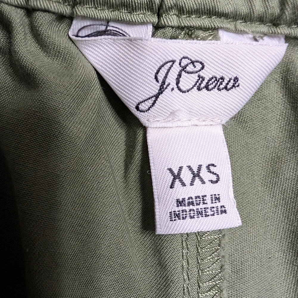 J. Crew Olive Green Pull On Shorts In Lightweight Chino‎ Women's Size XXS